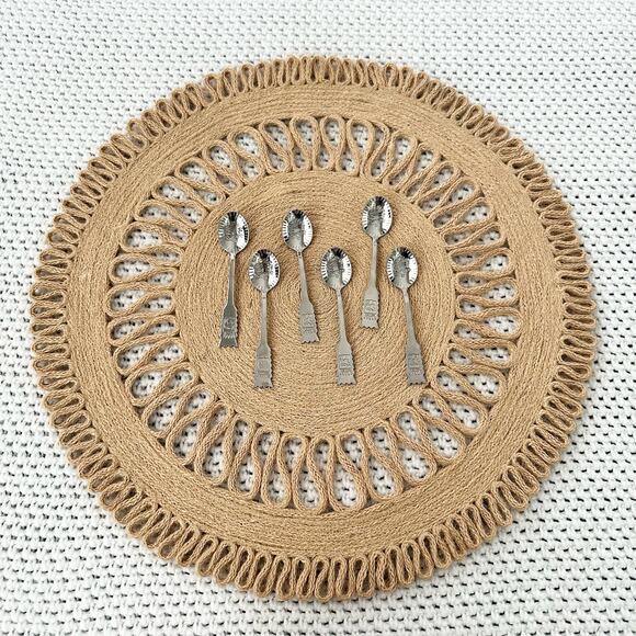 Moccaskedar 6 Spoon Demitasse Coffee Tea SV.Roster.Stal 18/8 Silver Set Box - Picture 5 of 7